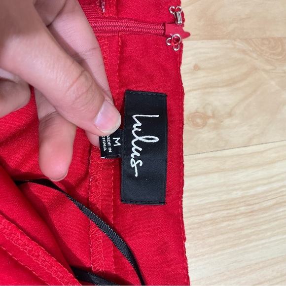 Lulus Womens Red Allis Lace Pencil Skirt Size Medium - Picture 5 of 6